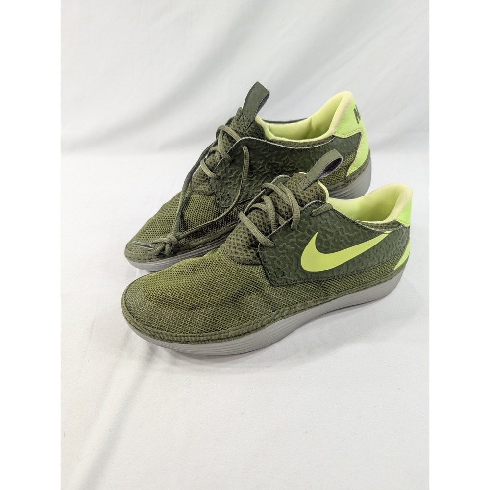 Mens Nike Solarsoft Moccasin Double Green Mesh Comfort Casual Sneakers Size 9